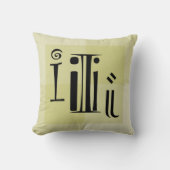 トレンディーモダンタイポグラフィアート、Dotting the Is クッション (正面)