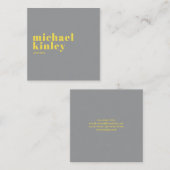 トレンディーモダンタイポグラフィプロフェッショナルネットワーク スクエア名刺 (正面/裏面)