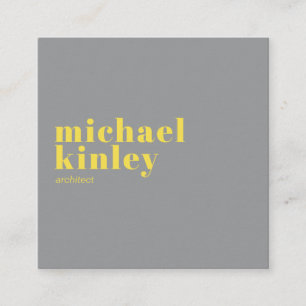 トレンディーモダンタイポグラフィプロフェッショナルネットワーク スクエア名刺