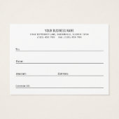 トレンディーモダンタイポグラフィQRコードギフト券カード (裏面)