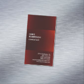 トレンディーモダンダークレッド マグネット名刺 (インサイチュ)