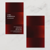 トレンディーモダンダークレッド 名刺 (正面/裏面)