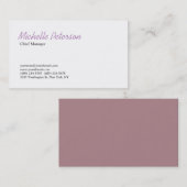 トレンディーモダンチックミニマリストフェミニン平野 名刺 (正面/裏面)