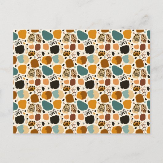 トレンディーモダンチータヒョウアニマルプリント ポストカード (正面)