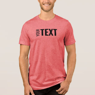 トレンディーモダンテキスト名カスタムMens Red トライブレンドＴシャツ
