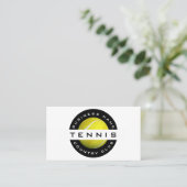 トレンディーモダンテニスクラブコーチロゴソーシャルメディア 名刺 (スタンド正面)