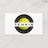 トレンディーモダンテニスクラブコーチロゴソーシャルメディア 名刺 (正面)