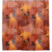 トレンディーモダンテラコッタラストオレンジブラウン シャワーカーテン (正面)