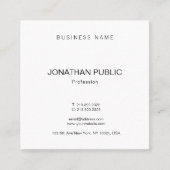 トレンディーモダンテンプレートプロフェッショナル高度 スクエア名刺 (正面)