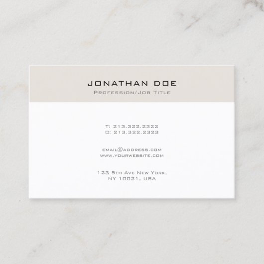 トレンディーモダンデザインテンプレートグレースフル 名刺 (正面)