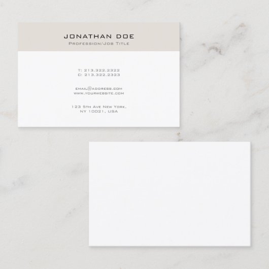 トレンディーモダンデザインテンプレートグレースフル 名刺 (正面/裏面)