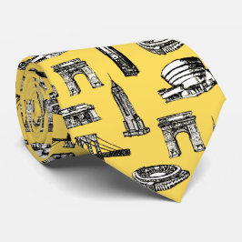 トレンディーモダンデザイン市柄メンイエロー ネクタイ