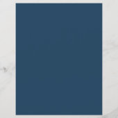 トレンディーモダンネイビーブルーヨガクラス広告ズ チラシ (裏面)