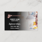 トレンディーモダンハウスクリーニングメイド清掃清掃バシン 名刺 (裏面)