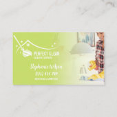 トレンディーモダンハウスクリーニングメイド清掃清掃バシン 名刺 (裏面)