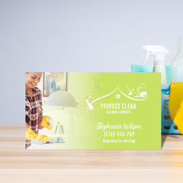 トレンディーモダンハウスクリーニングメイド清掃清掃バシン 名刺