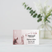 トレンディーモダンハウスクリーニングメイド清掃清掃バシン 名刺 (スタンド正面)