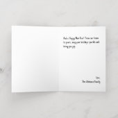 トレンディーモダンハンドドロッドバジェットブラック&ホワイトクリスマス 箔グリーティングカード (内側レイダウン)