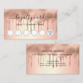 トレンディーモダンバラ金ゴールドきらめくドリップロイヤリティカード 名刺 (正面/裏面)