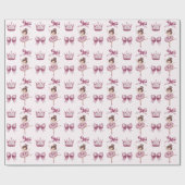 トレンディーモダンバレエバレリーナピンクパターン ラッピングペーパー (フラット)