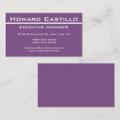 トレンディーモダンパエレガントープルプロフェッショナル 名刺 (正面/裏面)