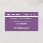 トレンディーモダンパエレガントープルプロフェッショナル 名刺 (正面)