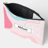 トレンディーモダンパステル抽象芸術パーソナライズされた アクセサリーポーチ (見開き)