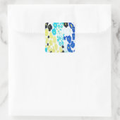 トレンディーモダンヒョウ柄 スクエアシール (バッグ)