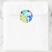 トレンディーモダンヒョウ柄 ラウンドシール (バッグ)