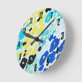 トレンディーモダンヒョウ柄 ラウンド壁時計 (傾斜)