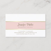 トレンディーモダンピエレガントンク金ゴールドホワシンプルイト 名刺 (正面)