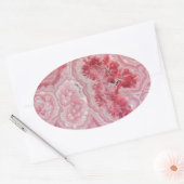 トレンディーモダンピンクアジト 楕円形シール (封筒)