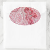 トレンディーモダンピンクアジト 楕円形シール (バッグ)