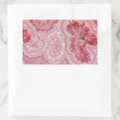 トレンディーモダンピンクアジト 長方形シール (バッグ)