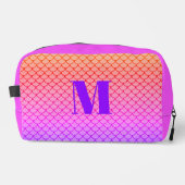 トレンディーモダンピンクグラデーションマーメイドスケールモノグラム ドップキット (正面)