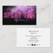 トレンディーモダンピンクネオンスプレータンタンタンタンニングビジネス 名刺 (正面/裏面)