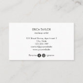 トレンディーモダンピンクネオンラッシュ美しいビジネスカー 名刺 (裏面)