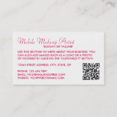 トレンディーモダンピンクメイクアップアーティスト 名刺 (裏面)