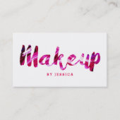 トレンディーモダンピンクメイクアップアーティスト 名刺 (正面)