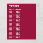 トレンディーモダンピンクメイクアップ広告アーティスト チラシ (裏面)