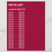 トレンディーモダンピンクメイクアップ広告アーティスト チラシ (裏面)