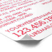 トレンディーモダンピンクメイクアップ広告アーティスト ポスター (角)