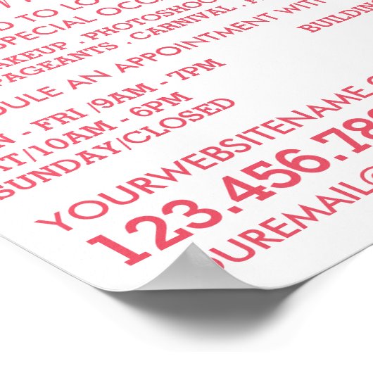 トレンディーモダンピンクメイクアップ広告アーティスト ポスター (角)