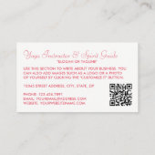 トレンディーモダンピンクヨガインストラクター 名刺 (裏面)