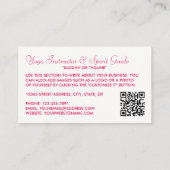 トレンディーモダンピンクヨガインストラクター 名刺 (裏面)