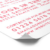 トレンディーモダンピンクヨガ広告クラス ポスター (角)