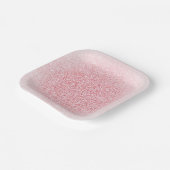 トレンディーモダンピンクローズ金ゴールドグリッターテンプレート ペーパープレート (傾斜あり)