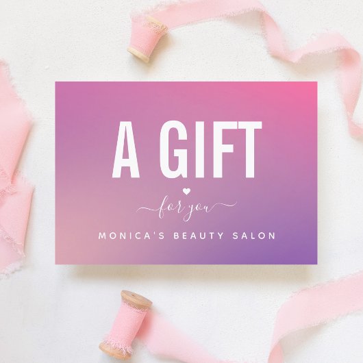 トレンディーモダンピンク勾配美しいサロンかわいらし