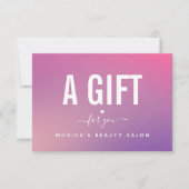 トレンディーモダンピンク勾配美しいサロンかわいらし (正面)