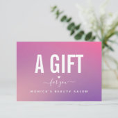 トレンディーモダンピンク勾配美しいサロンかわいらし (スタンド正面)